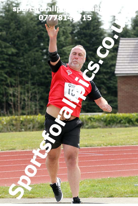 Shot putt, 2021 NECAA Open Graded Meeting, Morpeth. Photo: David T. Hewitson/Sports for All Pics